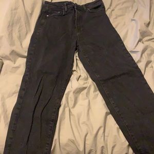 Stradivarius black mom jeans